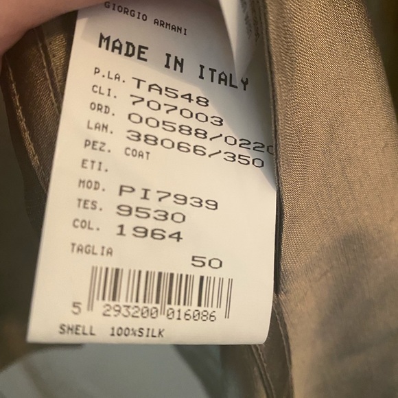 New Giorgio Armani Silk Coat - Picture 3 of 9